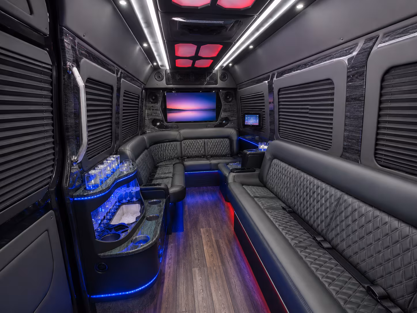 tuscaloosa 15 passenger party bus interior