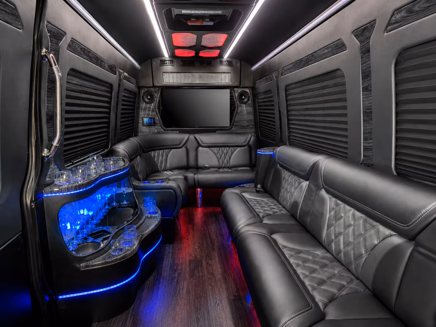 tuscaloosa 40 passenger party bus inside